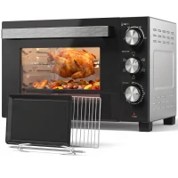 HOMCOM Mini cuptor 36 L cu aer cald, reglare temperatură 90–230 °C, 1500 W(m-7)