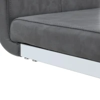 Lot de 2 tabourets de bar style nordique, design élégant, idéal pour cuisine, bar ou restaurant, 38.9x46.5x96.5 cm, Gris foncé+Argent(m-9)