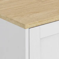HOMCOM Modern Dressoir met Soft-Close Deuren, Koffiebarkast met 3 Lades en Verstelbare Plank, Wit(m-12)
