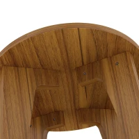 HOMCOM Mesa de Centro Ovalada de 2 Niveles con Estante Inferior 80x50x45 cm Roble(m-7)