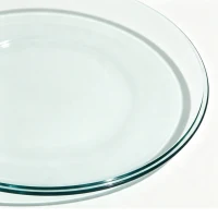 Plateau de table rond en verre trempé, ultra résistant, résistant à la chaleur, 76x76x0.72 cm, Transparent(m-10)