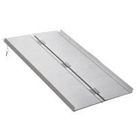 HOMCOM 4ft Folding Aluminum Wheelchair Ramp Scooter Portable Mobility Assist Suitcase Access Aid Disabled(m-1)