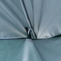 Outsunny Ombrellone da Spiaggia e da Giardino 2x2 m con Tenda, in Poliestere e Metallo, Verde e Bianco(m-9)