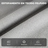 HOMCOM Cadeirão de Massagem Reclinável com Calor Lombar, Assento com Molas, Apoio para os Pés e Almofada Lombar em Tecido Atoalhado Cinzento(m-7)