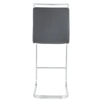 Lot de 2 tabourets de bar style nordique, design élégant, idéal pour cuisine, bar ou restaurant, 38.9x46.5x96.5 cm, Argent(m-11)