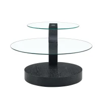 Table basse moderne minimaliste, design italien, pieds antidérapants, 90x70x44 cm, Transparent(m-10)