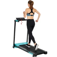SPORTNOW Bandă de alergare pliabilă cu control gestual, albastru deschis(m-11)