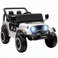 AIYAPLAY Voiture Électrique Enfants 12V, Buggy Électrique Enfants, 2 Moteurs, Télécommande 2,4G, Batterie Lithium, Blanc(m-1)