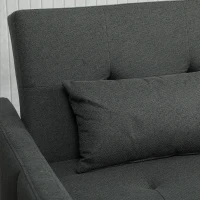 HOMCOM Three-Way Two-Seater Sofa Bed - Charcoal Grey(m-11)