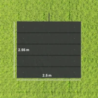 Outsunny Retractable Pergola Cover, 2.55 x 2.5 m Replacement Canopy Fabric for 3 x 3 m Frame, Roof Top Only, Dark Grey(m-3)