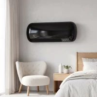 HOMCOM Aquecedor Elétrico de Parede 2000 W com 3 Modos Ecrã LED Termóstato Temporizador e Oscilação Preto(m-8)