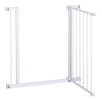 Pawhut Poarta Siguranta Copii & Animale – 76×72–82 cm, Alb Reglabila(m-12)