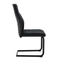 Chaise de salle à manger, confort optimal, structure métallique noire robuste, 43,00x63,00x100,00 cm, Noir(m-11)
