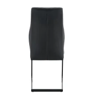 Chaise de salle à manger, confort optimal, structure métallique noire robuste, 43,00x63,00x100,00 cm, Noir(m-12)