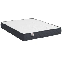 HOMCOM Matelas 140x190cm, matelas 2 personnes, mousse à mémoire de forme, 20cm d'épaisseur, certifié Oeko-Tex, fermeté moyenne(m-12)