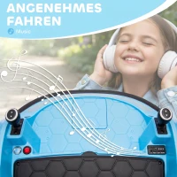 AIYAPLAY Autoscooter, 360° Rotation, 2 km/h Geschwindigkeit, Sicherheitsgurt, LED-Lichter, Musik und Hupe, Blau(m-5)