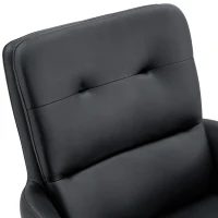 Lot de 2 chaises pivotantes style léger luxe, rotation 360° silencieuse, 55x50x85 cm, Noir(m-6)