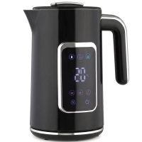 HOMCOM Waterkoker 1,7 L, 2200 W, met LED-display, instelbare temperatuur, warmhoudfunctie, zwart