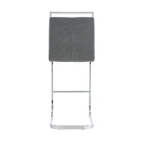 Lot de 2 tabourets de bar style nordique, design élégant, idéal pour cuisine, bar ou restaurant, 38.9x46.5x96.5 cm, Gris foncé+Argent(m-11)