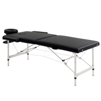HOMCOM Table Massage Pliable Noir 185x70cm Portable 225Kg