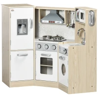 HOMCOM Kids Kitchen Playset, with Accessories, Storage Space(m-10)