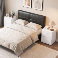 HOMCOM Set di 2 Comodini da Camera da Letto con 2 Cassetti, Capacità 30 kg, 40x40x58 cm, Bianco(m-6)