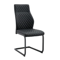 Chaise de salle à manger, confort optimal, structure métallique noire robuste, 43,00x63,00x100,00 cm, Noir(m-10)