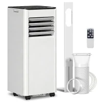 HOMCOM Condizionatore Portatile 7000 BTU: Raffreddamento, Deumidificatore, Ventilatore, Modalità Notturna.(m-1)