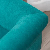 PawHut Dog Sofa with Soft Cushion, Pet Bed Cat Chair Couch with Water Resistant Fabric, Sponge Padded, Washable Cover, Easy Installation, Wooden Legs for Mini Sized Dogs - Green(m-8)