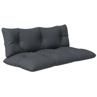 Outsunny Ensemble de 2 coussins d'extérieur pour banquette 1 coussin d'assise et 1 coussins de dossier polyester hydrofuge gris(m-11)