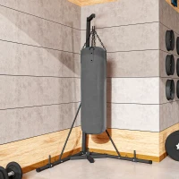 SPORTNOW Suport Reglabil pentru Sacul de Box, Autoportant cu Bază Triunghiulară, 170x90x182-225 cm, Negru(m-9)