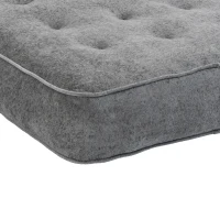 HOMCOM Poltrona Conversível 1 Lugar 95 x 220 cm com 2 Almofadas, Assento Espesso, Poltrona-Cama 3 em 1, Cinza claro(m-9)