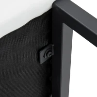 Lot de 2 tabourets de bar style nordique, structure métallique robuste avec pieds argentés, 48x53.3x91.4 cm, Blanc+Noir(m-10)