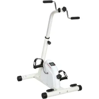 SPORTNOW Seated Pedal Exerciser with Dual Massage and Adjustable Height(m-1)