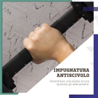 SPORTNOW Set 2 in 1 con 2 Manubri Convertibili in Bilanciere, Peso Totale 15 kg e Dischi Pesi Regolabili, Rosso(m-6)