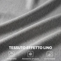 HOMCOM Sedia Gaming Ergonomica Massaggiante con Cuscino Lombare in Tessuto, 70.5x73x127.5-137.5 cm, Grigio(m-7)