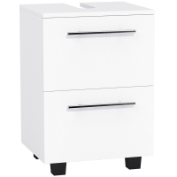 HOMCOM Badkamerkast, Wasbakkastje met Lade, Compact, Spaanplaat, Wit