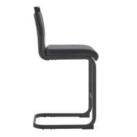 Lot de 2 tabourets de bar style nordique, design épuré et élégant avec piètement métal doré robuste, 39x46.5x96.5 cm, Noir(m-11)
