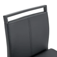 Lot de 2 tabourets de bar style nordique, design épuré et élégant avec piètement métal doré robuste, 39x46.5x96.5 cm, Noir(m-9)