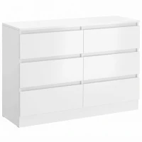 HOMCOM Cómoda 6 Cajones para Dormitorio y Salón, 100 x 35 x 69 cm(m-1)