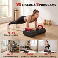 SPORTNOW Vibration Plate Exercise Machine with 99 Speed Levels, 3 Programs, Quiet Vibrating Plate with Resistance Bands(m-5)