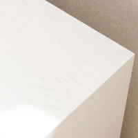 HOMCOM Supporto per Stampante con Ruote, 3 Cassetti e 2 Ripiani, 80x40x68 cm, Bianco Rovere(m-9)