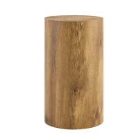 Table basse ronde élégante, bords arrondis et patins antidérapants, 30x30x55 cm, Couleur naturelle(m-11)
