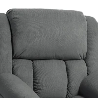HOMCOM TV-fauteuil met massage- en verwarmingsfunctie, elektrische sta-op fauteuil, afstandsbediening, zijvakken, grijs(m-11)