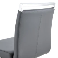 Lot de 2 tabourets de bar style nordique, design élégant, idéal pour cuisine, bar ou restaurant, 38.9x46.5x96.5 cm, Argent(m-9)