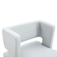 Lot de 2 tabourets de bar style nordique, structure métallique robuste avec pieds argentés, 48x53.3x91.4 cm, Gris clair+Argent(m-10)