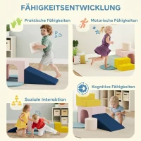 AIYAPLAY Schuimblokken voor kinderen, 8-delige indoor softblokken met wasbare hoes, XXL, antislip, meerkleurig(m-7)