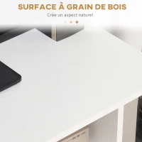 HOMCOM Meuble TV avec Roulettes 80 cm, Meuble Télé pour Téléviseur jusqu'à 42 Pouces avec Étagères Ouvertes, Style Moderne, Banc TV pour Salon, Chambre, Blanc(m-5)