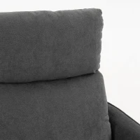 HOMCOM Recliner Armchair, Push Back Recliner Chair with Massage & Heat, Adjustable Armrests, Dual Side Pockets, Dark Grey(m-12)
