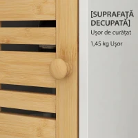 HOMCOM Dulăpior de Baie cu Suport pentru Hârtie Igienică, Dulap Îngust cu Raft Reglabil, 78 cm, Alb(m-8)